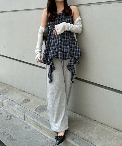 Another Branch olive des olive(アナザーブランチオリーブデオリーブ)の「ラインストーンワイドスウエット(スウェットパンツ・レディース・ブラック/グレー・FREE)」の11枚目の写真
