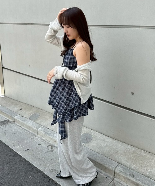Another Branch olive des olive(アナザーブランチオリーブデオリーブ)の「ラインストーンワイドスウエット(スウェットパンツ・レディース・ブラック/グレー・FREE)」の10枚目の写真