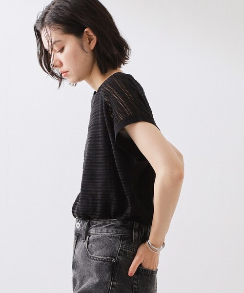 THE SHOP TK (ザ ショップ ティーケー )の「【2点セット】メッシュニット+タンクトップ(その他トップス・レディース・ブルー系その他/ライトベージュ/ダークブラウン/ブラック・12/13)」の6枚目の写真