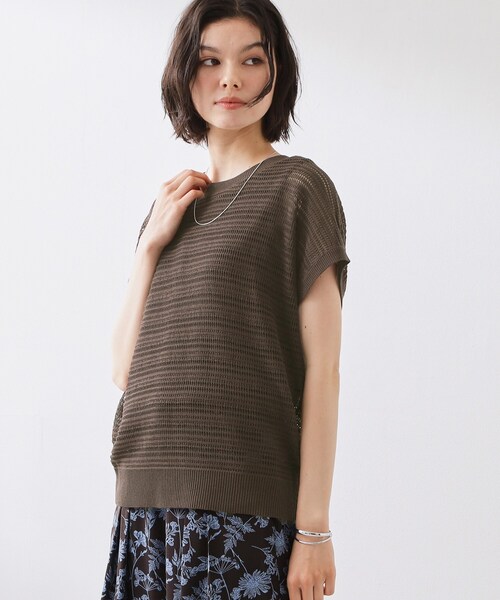 THE SHOP TK (ザ ショップ ティーケー )の「【2点セット】メッシュニット+タンクトップ(その他トップス・レディース・ブルー系その他/ライトベージュ/ダークブラウン/ブラック・12/13)」の10枚目の写真