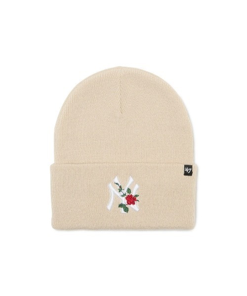 '47(フォーティーセブン)の「フォーティーセブン【’47】- ニューヨーク ヤンキース ローズ ビーニー【New York Yankees CUFF KNIT Thorn BONE 14858253】(ニットキャップ/ビーニー・メンズ・ベージュ・ONE SIZE)」の1枚目の写真