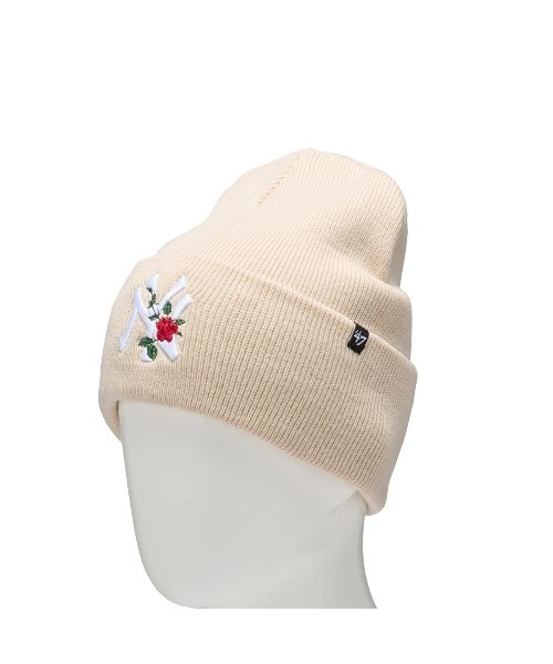 '47(フォーティーセブン)の「フォーティーセブン【’47】- ニューヨーク ヤンキース ローズ ビーニー【New York Yankees CUFF KNIT Thorn BONE 14858253】(ニットキャップ/ビーニー・メンズ・ベージュ・ONE SIZE)」の5枚目の写真
