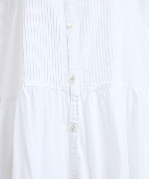 vent blanc(ヴァンブラン)の「vent blanc ヴァンブラン コットンローン ピンタック デザインシャツブラウス(ワンピース・レディース・ブラック/オフホワイト/インディゴブルー・FREE)」の9枚目の写真