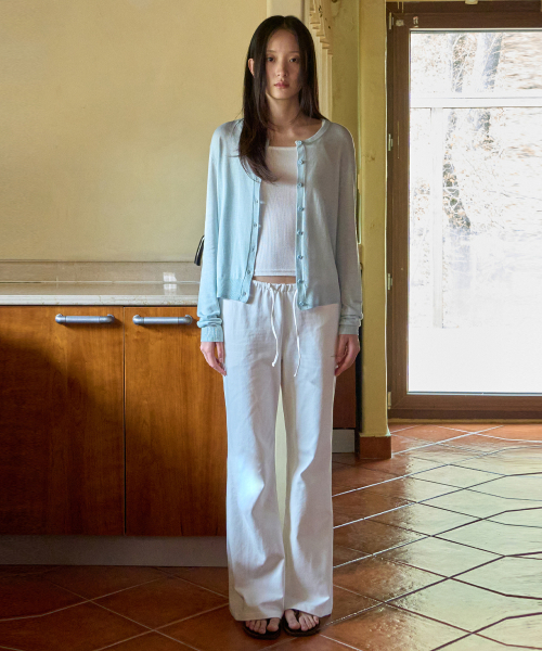 WEDNESDAYOASISFORWOMEN(ウェンズデー オアシス フォー ウーマン)の「セミハイウエストブーツカットパンツ_IVORY(WB6PT17)(その他パンツ・レディース・アイボリー・FREE)」の2枚目の写真