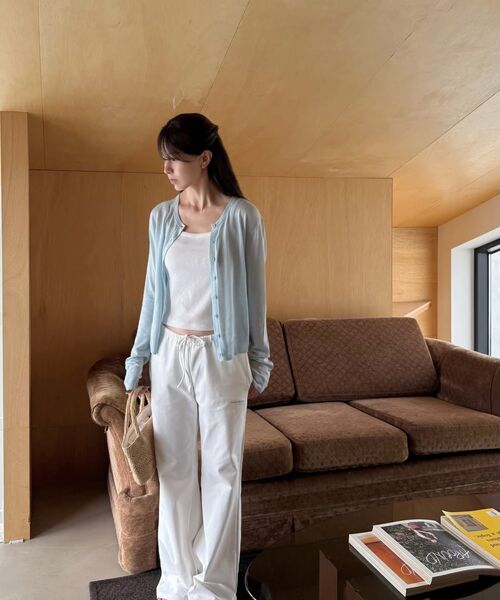 WEDNESDAYOASISFORWOMEN(ウェンズデー オアシス フォー ウーマン)の「セミハイウエストブーツカットパンツ_IVORY(WB6PT17)(その他パンツ・レディース・アイボリー・FREE)」の5枚目の写真