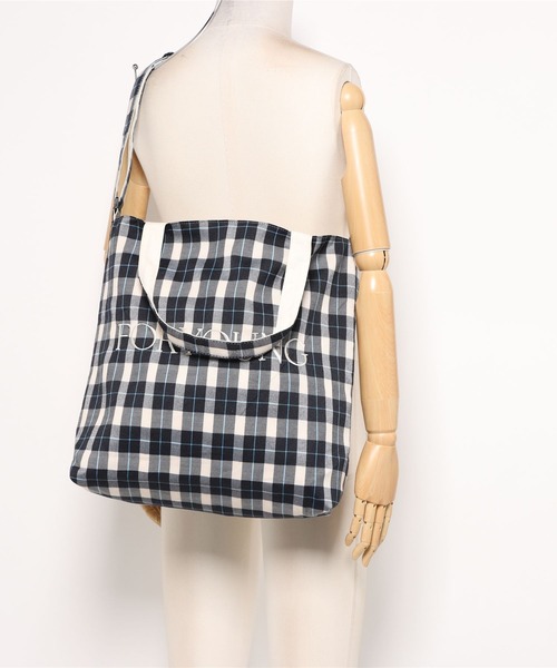 apres jour mignon(アプレジュールミニョン)の「【apresjour mignon×ARIAZ】チェック柄BIGトートバッグ(トートバッグ・レディース・ブラック/ブルー/ネイビー・ONESIZE)」の5枚目の写真