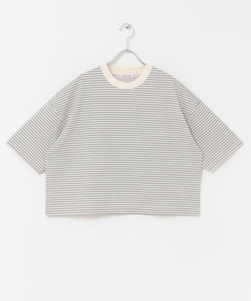 FORK&SPOON(フォークアンドスプーン)の「FORK&SPOON マルチボーダーTシャツ(Tシャツ/カットソー・レディース・レッド/グリーン/チャコールグレー・1)」の10枚目の写真
