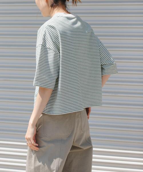 FORK&SPOON(フォークアンドスプーン)の「FORK&SPOON マルチボーダーTシャツ(Tシャツ/カットソー・レディース・レッド/グリーン/チャコールグレー・1)」の16枚目の写真