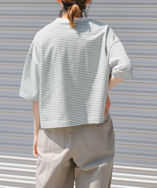 FORK&SPOON(フォークアンドスプーン)の「FORK&SPOON マルチボーダーTシャツ(Tシャツ/カットソー・レディース・レッド/グリーン/チャコールグレー・1)」の17枚目の写真