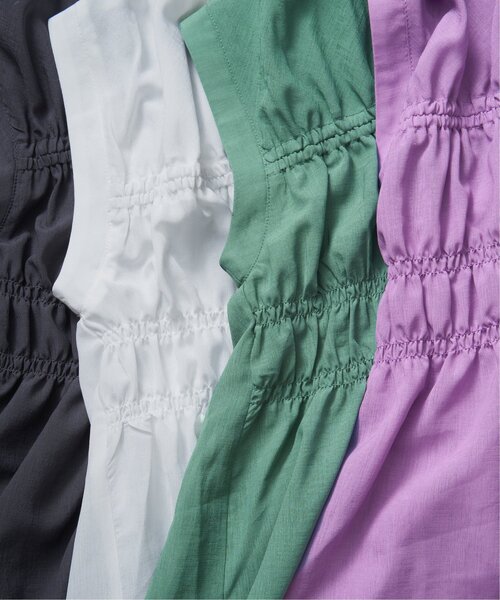 LBC(エルビーシー)の「シャーリングチュニックブラウス(シャツ/ブラウス・レディース・パープル/チャコール/グリーン/ホワイト・M)」の19枚目の写真
