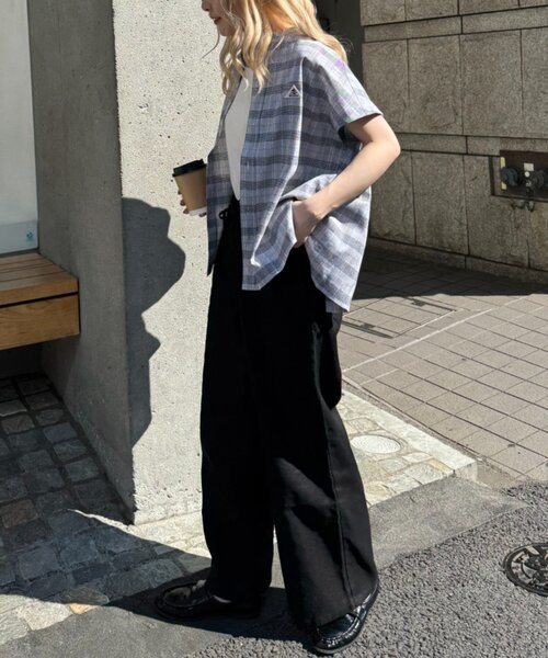 GEVACO（ゲバコ）の「【GEVACO/ゲバコ】フレンチスリーブバンドカラーシャツ（シャツ/ブラウス・レディース・ブラック/オレンジ/ベージュ・ONE SIZE）」の16枚目の写真