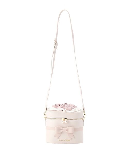 Maison de FLEUR(メゾンドフルール)の「ローズブーケキューブショルダーバッグ(ショルダーバッグ・レディース・アイボリー/ピンク・FREE)」の11枚目の写真