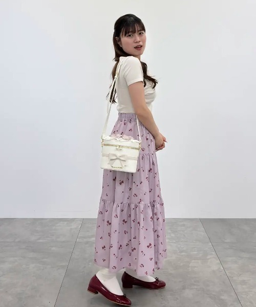 Maison de FLEUR(メゾンドフルール)の「ローズブーケキューブショルダーバッグ(ショルダーバッグ・レディース・アイボリー/ピンク・FREE)」の22枚目の写真