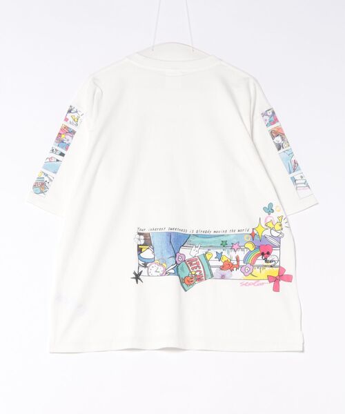 ScoLar(スカラー)の「ScoLar/スカラー 女の子コミック柄 TEE(Tシャツ/カットソー・レディース・ホワイト/ブラック・FREE)」の17枚目の写真