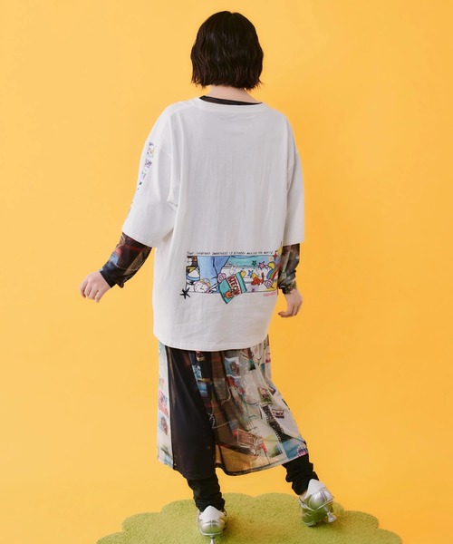 ScoLar(スカラー)の「ScoLar/スカラー 女の子コミック柄 TEE(Tシャツ/カットソー・レディース・ホワイト/ブラック・FREE)」の13枚目の写真