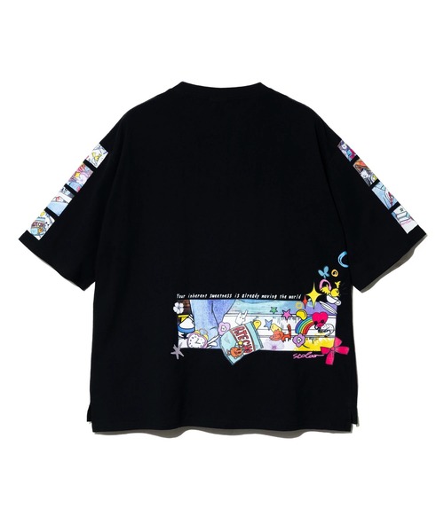 ScoLar(スカラー)の「ScoLar/スカラー 女の子コミック柄 TEE(Tシャツ/カットソー・レディース・ホワイト/ブラック・FREE)」の16枚目の写真