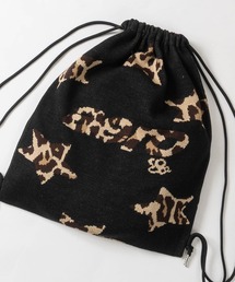 JOHN'S CLOSET（ジョンズクローゼット）の「【31】総柄ジャガードニット ナップサック レオパード/ドット/カモフラ（バックパック/リュック）」