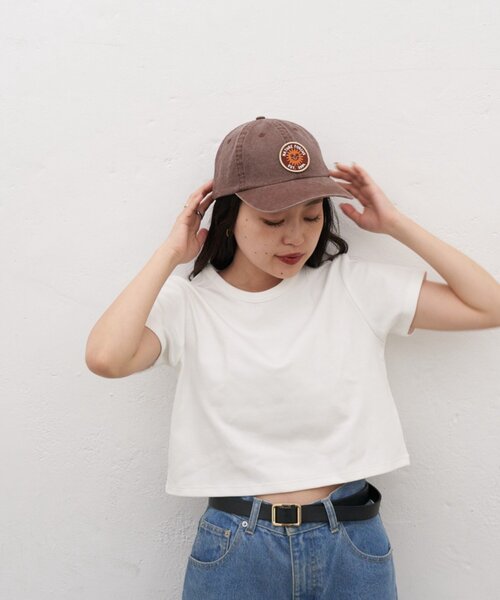 CIAOPANIC TYPY（チャオパニックティピー）の「:ピグメント加工ワッペンキャップ（キャップ・レディース・ブルー/イエロー/ブラウン/チャコールグレー・ONE SIZE）」の3枚目の写真