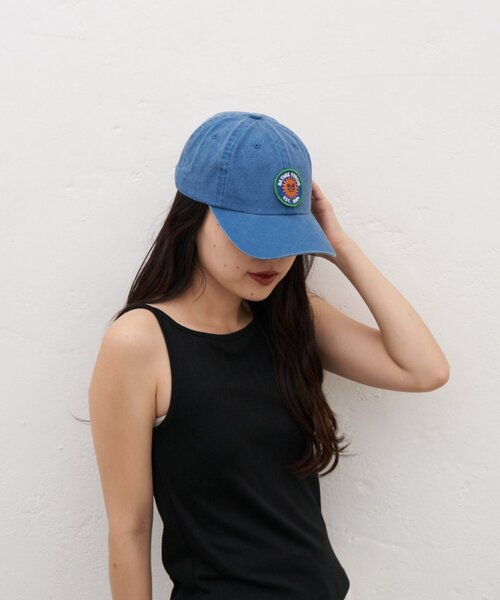 CIAOPANIC TYPY（チャオパニックティピー）の「:ピグメント加工ワッペンキャップ（キャップ・レディース・ブルー/イエロー/ブラウン/チャコールグレー・ONE SIZE）」の4枚目の写真