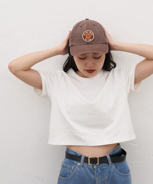 CIAOPANIC TYPY（チャオパニックティピー）の「:ピグメント加工ワッペンキャップ（キャップ・レディース・ブルー/イエロー/ブラウン/チャコールグレー・ONE SIZE）」の16枚目の写真