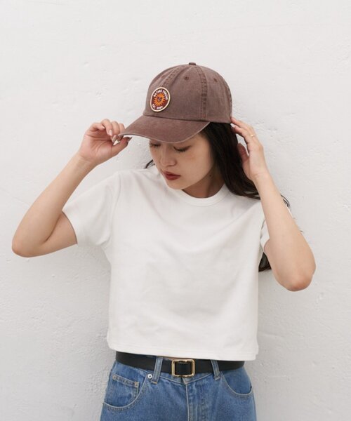 CIAOPANIC TYPY（チャオパニックティピー）の「:ピグメント加工ワッペンキャップ（キャップ・レディース・ブルー/イエロー/ブラウン/チャコールグレー・ONE SIZE）」の17枚目の写真