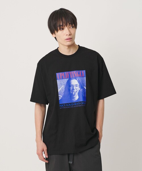 NICE WEATHER(ナイスウェザー)の「<NICE WEATHER>フォトプリント Tシャツ(Tシャツ/カットソー・メンズ・ホワイト/ブラック/ライトピンク・L/S/XS/M)」の1枚目の写真