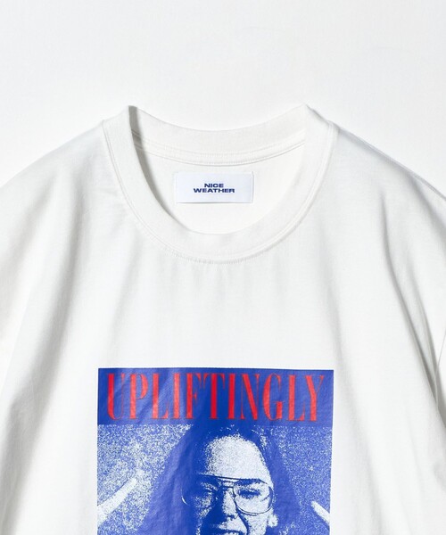 NICE WEATHER(ナイスウェザー)の「<NICE WEATHER>フォトプリント Tシャツ(Tシャツ/カットソー・メンズ・ホワイト/ブラック/ライトピンク・L/S/XS/M)」の11枚目の写真