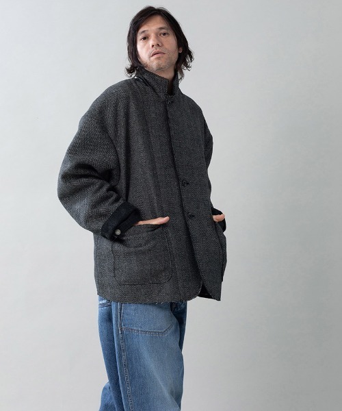 EGO TRIPPING(エゴトリッピング)の「mj11639-EDGE-OVER JACKET オーバージャケット(616712)(その他アウター・メンズ・ネイビー/ベージュ/ブラウン・48/46)」の5枚目の写真