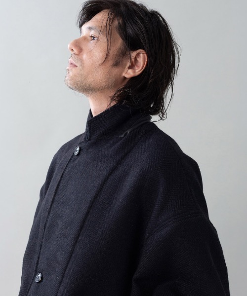 EGO TRIPPING(エゴトリッピング)の「mj11639-EDGE-OVER JACKET オーバージャケット(616712)(その他アウター・メンズ・ネイビー/ベージュ/ブラウン・48/46)」の9枚目の写真