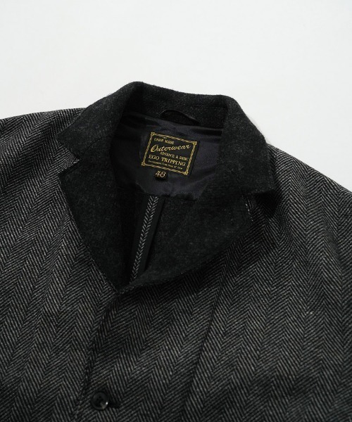 EGO TRIPPING(エゴトリッピング)の「mj11639-EDGE-OVER JACKET オーバージャケット(616712)(その他アウター・メンズ・ネイビー/ベージュ/ブラウン・48/46)」の14枚目の写真
