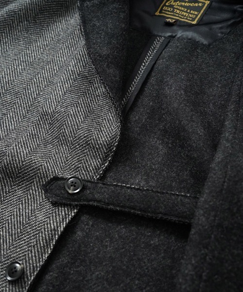 EGO TRIPPING(エゴトリッピング)の「mj11639-EDGE-OVER JACKET オーバージャケット(616712)(その他アウター・メンズ・ネイビー/ベージュ/ブラウン・48/46)」の18枚目の写真