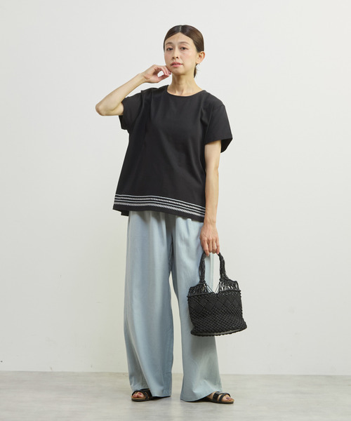 MELROSE claire(メルローズ クレール)の「【リネンレーヨンイージーパンツ】(その他パンツ・レディース・ベージュ/チャコールグレー/ミント・3/2)」の6枚目の写真