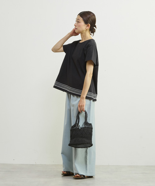 MELROSE claire(メルローズ クレール)の「【リネンレーヨンイージーパンツ】(その他パンツ・レディース・ベージュ/チャコールグレー/ミント・3/2)」の7枚目の写真