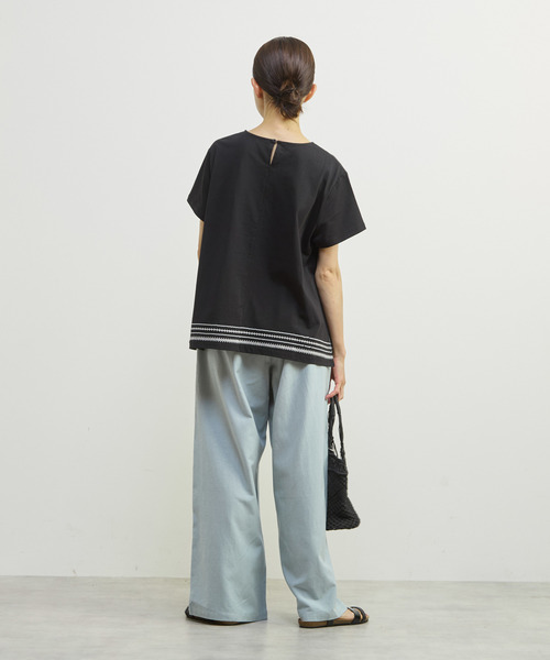 MELROSE claire(メルローズ クレール)の「【リネンレーヨンイージーパンツ】(その他パンツ・レディース・ベージュ/チャコールグレー/ミント・3/2)」の9枚目の写真