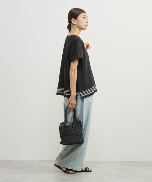 MELROSE claire(メルローズ クレール)の「【リネンレーヨンイージーパンツ】(その他パンツ・レディース・ベージュ/チャコールグレー/ミント・3/2)」の10枚目の写真