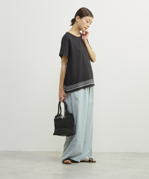 MELROSE claire(メルローズ クレール)の「【リネンレーヨンイージーパンツ】(その他パンツ・レディース・ベージュ/チャコールグレー/ミント・3/2)」の11枚目の写真
