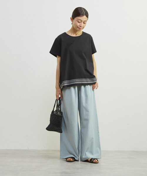 MELROSE claire(メルローズ クレール)の「【リネンレーヨンイージーパンツ】(その他パンツ・レディース・ベージュ/チャコールグレー/ミント・3/2)」の13枚目の写真