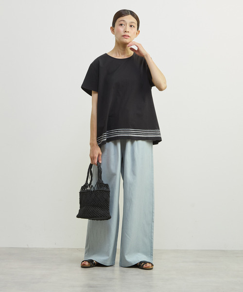 MELROSE claire(メルローズ クレール)の「【リネンレーヨンイージーパンツ】(その他パンツ・レディース・ベージュ/チャコールグレー/ミント・3/2)」の14枚目の写真