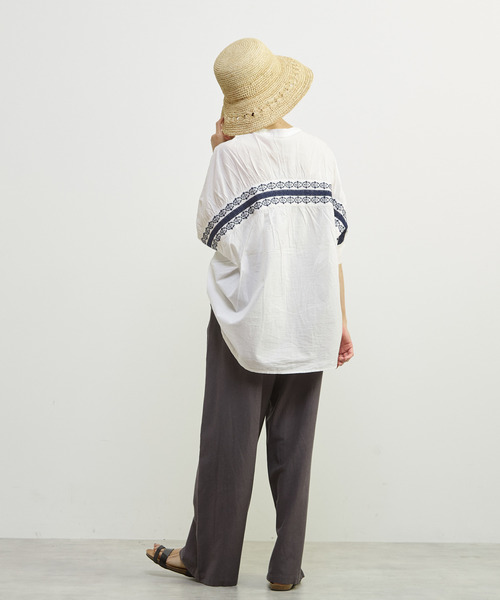 MELROSE claire(メルローズ クレール)の「【リネンレーヨンイージーパンツ】(その他パンツ・レディース・ベージュ/チャコールグレー/ミント・3/2)」の20枚目の写真