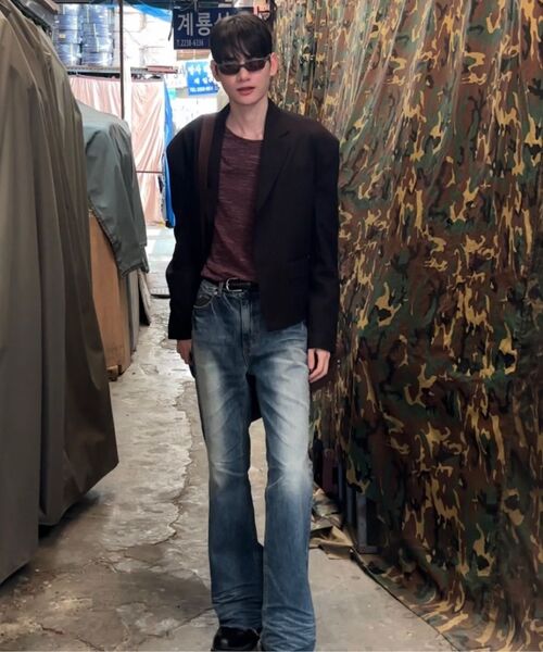 LANARCHIVE（ランアーカイブ）の「[0077] フレアラインブーツカットデニム - ブルー（デニムパンツ・メンズ・ブルー・SMALL/MEDIUM/LARGE）」の9枚目の写真