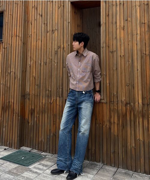 LANARCHIVE（ランアーカイブ）の「[0077] フレアラインブーツカットデニム - ブルー（デニムパンツ・メンズ・ブルー・SMALL/MEDIUM/LARGE）」の13枚目の写真