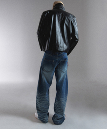 WORLDDILEMA（ワールドジレンマ）の「Low Extra Wide Washing Denim (Blue)（デニムパンツ）」