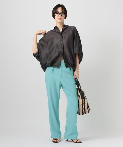 BAYFLOW（ベイフロー）の「[接触冷感/UVカット/防シワ機能]ファンクションスリットパンツ（その他パンツ・レディース・ブルー/ブラック・MEDIUM/SMALL）」の21枚目の写真