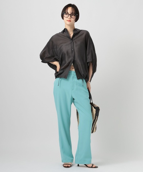 BAYFLOW（ベイフロー）の「[接触冷感/UVカット/防シワ機能]ファンクションスリットパンツ（その他パンツ・レディース・ブルー/ブラック・MEDIUM/SMALL）」の20枚目の写真
