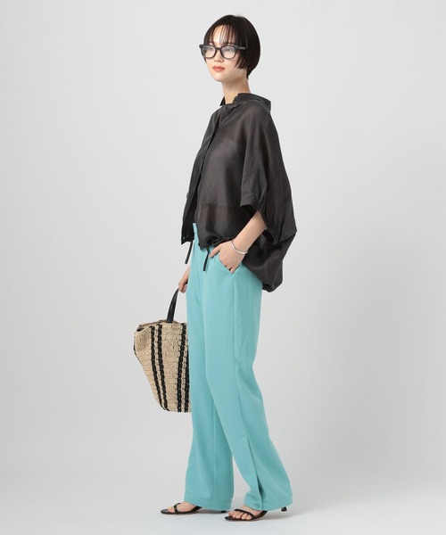 BAYFLOW（ベイフロー）の「[接触冷感/UVカット/防シワ機能]ファンクションスリットパンツ（その他パンツ・レディース・ブルー/ブラック・MEDIUM/SMALL）」の19枚目の写真