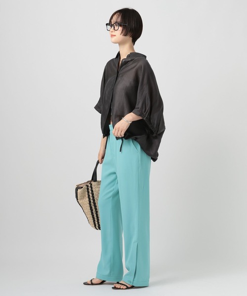 BAYFLOW（ベイフロー）の「[接触冷感/UVカット/防シワ機能]ファンクションスリットパンツ（その他パンツ・レディース・ブルー/ブラック・MEDIUM/SMALL）」の18枚目の写真