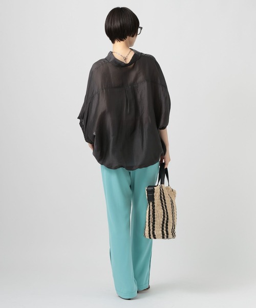 BAYFLOW（ベイフロー）の「[接触冷感/UVカット/防シワ機能]ファンクションスリットパンツ（その他パンツ・レディース・ブルー/ブラック・MEDIUM/SMALL）」の17枚目の写真