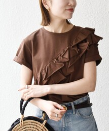 SHIPS any:〈洗濯機可能〉ジャージー フリル TEE