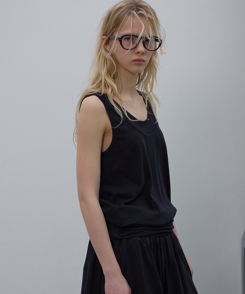 LCDC TM(エルシーディーシーティーエム)の「SHAPED HEM TANK TOP(タンクトップ・レディース・ブラック/グレー・S/M)」の3枚目の写真