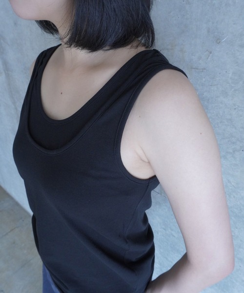 LCDC TM(エルシーディーシーティーエム)の「SHAPED HEM TANK TOP(タンクトップ・レディース・ブラック/グレー・S/M)」の11枚目の写真